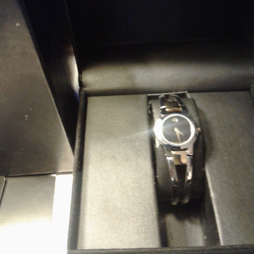 NEW!   Movado Women's "Amorosa" Two-tone Stainless Steel Bangle Bracelet Watch